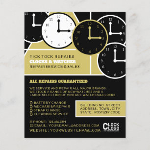 Clock Faces, Horologist Advertising Flyer