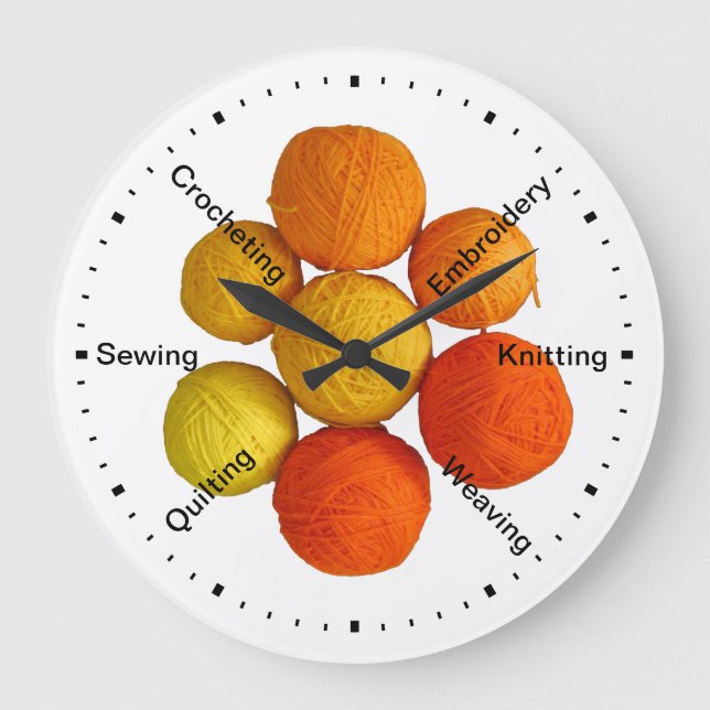 Clock - Fibre Arts Yarn Balls (Front)