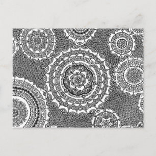 Clock Flowers Postcard