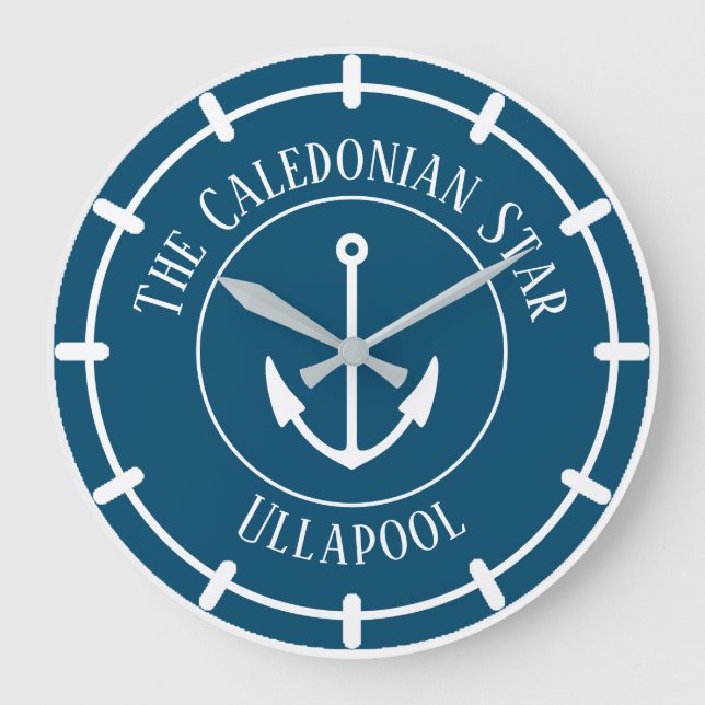 Clock for a Boat. Large Ship's Clock (Front)