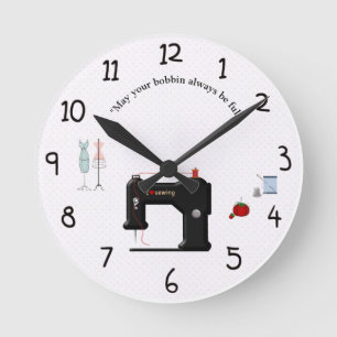 Clock for the seamstress or crafter in all of us