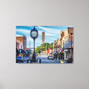 Clock In Downtown Cape Girardeau Canvas Print