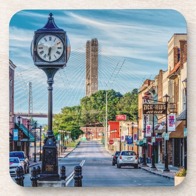 Clock In Downtown Cape Girardeau Coaster (Front)