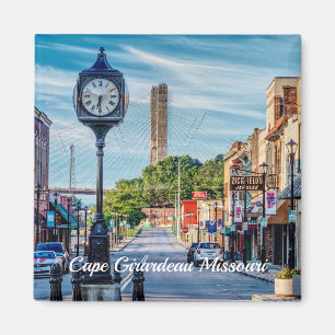Clock In Downtown Cape Girardeau Magnet