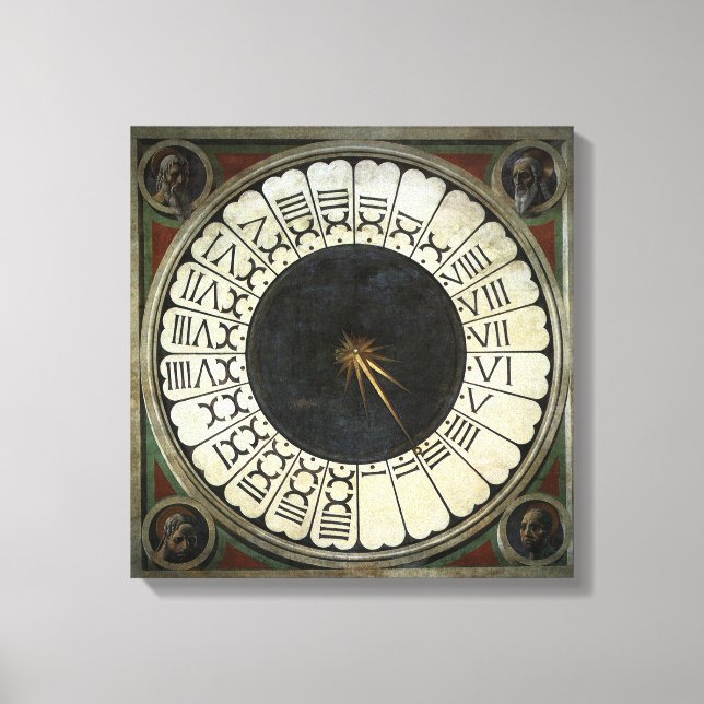 Clock in the Duomo by Paolo Uccello Canvas Print (Front)