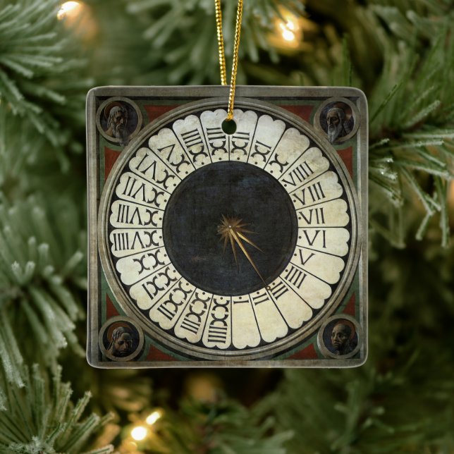 Clock in the Duomo by Paolo Uccello Ceramic Ornament (Tree)