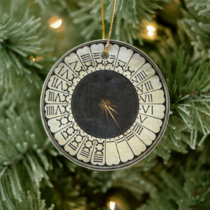 Clock in the Duomo by Paolo Uccello Ceramic Tree Decoration