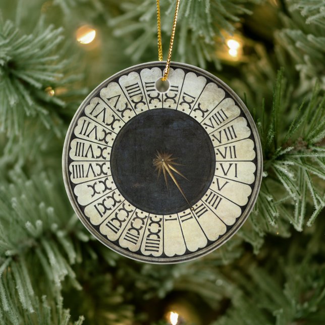 Clock in the Duomo by Paolo Uccello Ceramic Tree Decoration (Tree)