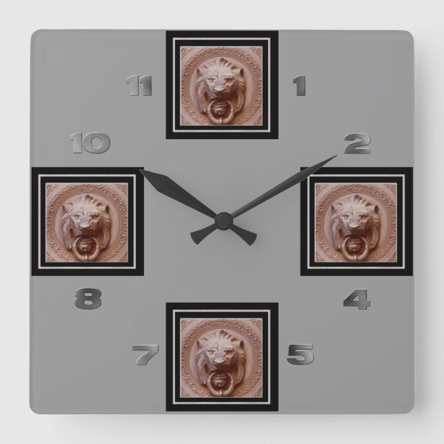 Clock - Lion Head Door Knocker (Front)