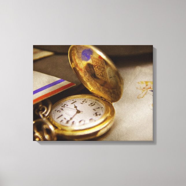 Clock Maker - Time never waits  Canvas Print (Front)