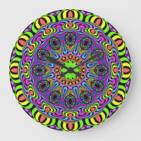 Clock Mandala - neon 1