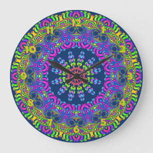 Clock Mandala - neon 2