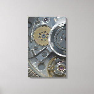Clock mechanism canvas print