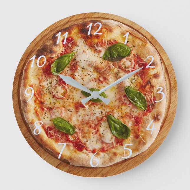 clock, pizza, round large clock (Front)