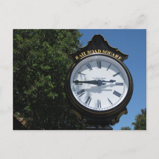 Clock Railroad sq. Santa Rosa, Ca. Postcard