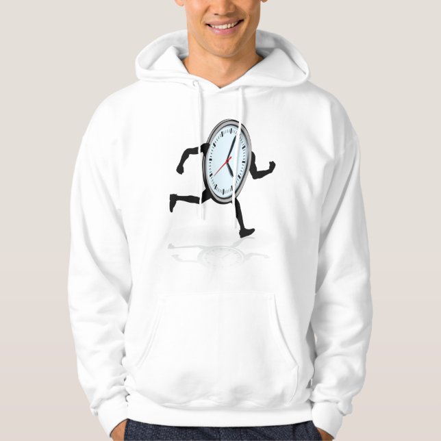 Clock Running Mens Hoodie (Front)