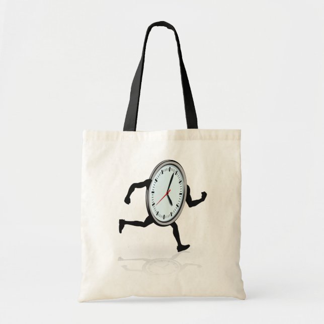 Clock Running Tote Bag (Front)