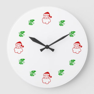 Clock - Santa and Holly