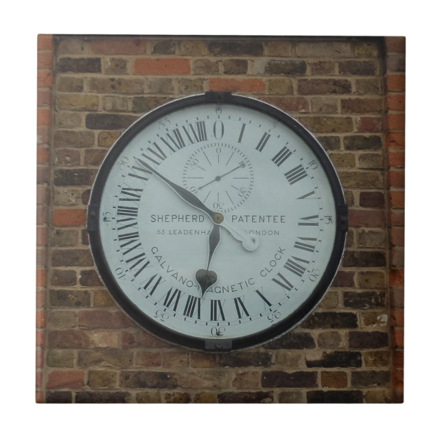 Clock Small (4.25" x 4.25") Ceramic Photo Tile (Front)
