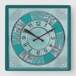 CLOCK - TEAL -DESIGN -