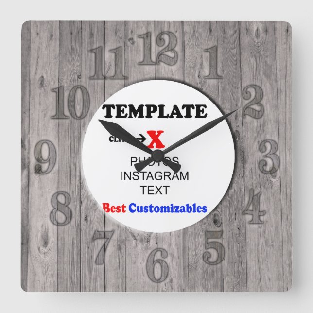 Clock Template | Wood Fence (Front)