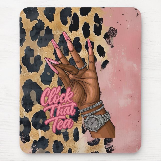 Clock That Tea Journal Mouse Mat (Front)