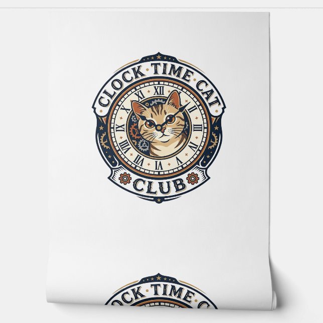 Clock Time Cat Cat Graphic Tee Art - Clock Time Ca Wallpaper (Unrolling)