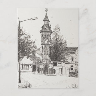 Clock Tower Hay on Wye 2007 Postcard