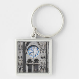 Clock towers at the National Basilica, Ecuador Key Ring
