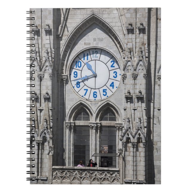 Clock towers at the National Basilica, Ecuador Notebook (Front)