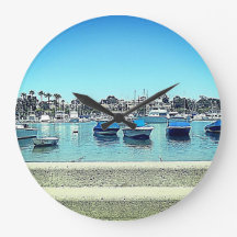 Clock Wall Balboa Island Personal Photo Beach Bay