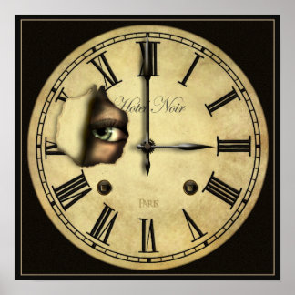 Clock Watching Small Poster Print