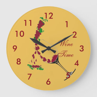 Clock~ Wine Time Large Clock