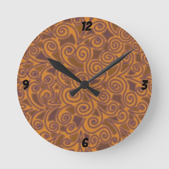 Clock With Abstract Design With 4 numbers (Front)
