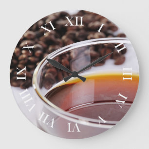 Clock with coffee beans motive 1