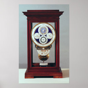 Clock with four dials and the signs of the