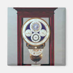 Clock with four dials and the signs of the magnet