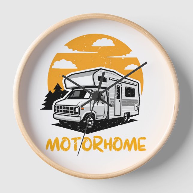 Clock with Motorhome (Front)
