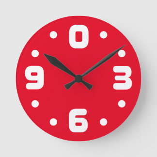 Clock with numbers zero, three, six and nine.