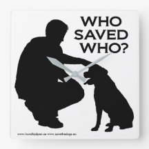 Clock with print, Who saved who