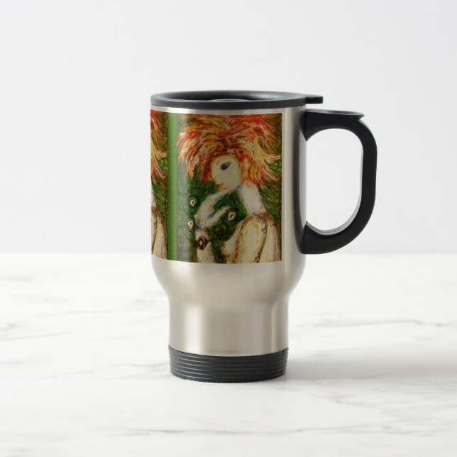 Clock Woman Travel Mug (Right)