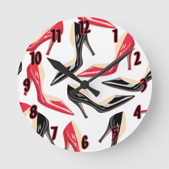 Clock Womens Shoes High Heels Stilletto Stileto (Front)