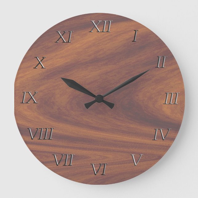 Clock - Woodgrain with Metal Numerals (Front)