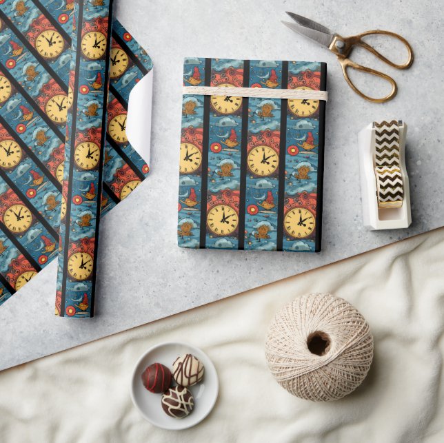 Clock world wrapping paper (Crafts)