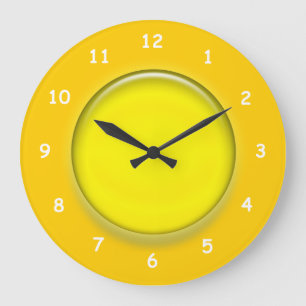 Clock - Yellow 3D Disc