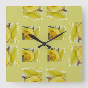 Clock yellow rose