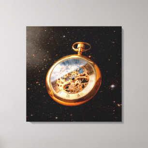 Clockmaker - Space time Canvas Print