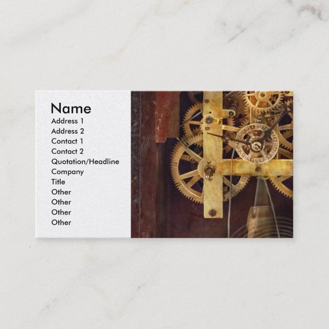 Clockmaker - The Mechanism Business Card (Front)