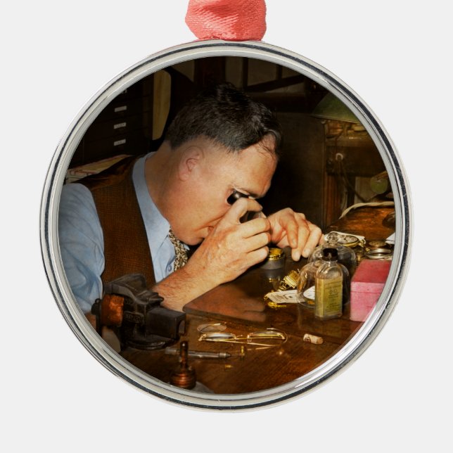 Clockmaker - The watchman 1939 Metal Tree Decoration (Front)