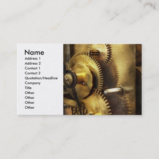 Clockmaker - We all mesh Business Card (Front)